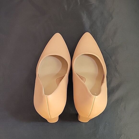 BRAND NEW A.NEW DAY POINTED TOE WOMEN"S SLIP-ON SUE BLOCK HEEL PUMPS - Picture 5 of 16